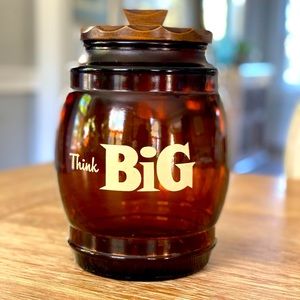 Siesta Ware vintage Crunch Brunch glass cookie jar.